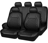 VOIV 9PCS Ensembles De Housses Siège Voiture pour KIA Sportage III (SL) 2010 2011 2012 2013 2014 2015 2016, Cuir Confortable Respirant ImperméAble Nonslip Protection Couvre Sieges,A Black