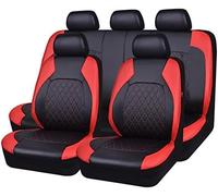 VOIV 9PCS Ensembles De Housses Siège Voiture pour KIA Sportage III (SL) 2010 2011 2012 2013 2014 2015 2016, Cuir Confortable Respirant ImperméAble Nonslip Protection Couvre Sieges,C Red