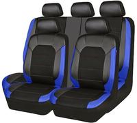 VOIV 9PCS Ensembles De Housses Siège Voiture pour Nissan Qashqai II J11 2013 2014 2015 2016 2017 2018 2019-2021, Cuir Confortable Respirant ImperméAble Nonslip Protection Couvre Sieges,D Blue