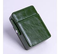 VOIV Étui à cigarettes portable en cuir avec briquet