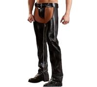 VOIV Exposed Butt Butt Ouvert Entrejambe Pantalon Hommes Nouveau Mâle Casual Sexy Slim Fit Solide Couleur Pantalon Long Pantalon