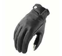 VOIV Gants de moto en cuir de chèvre marron vintage gants de moto été automne rétro gants de moto doigts complets