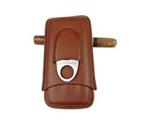 VOIV Mini étui à cigares de voyage en cuir portable pour homme Boîte cadeau Sac cadeau