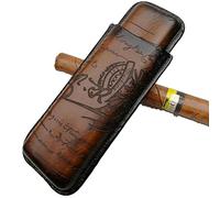 VOIV Mini étui à cigares de voyage portable en cuir pour homme