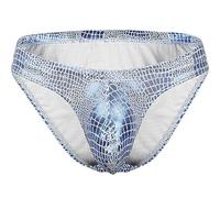 VOIV Motif de Serpent en Cuir PU Hommes Slips Bikini Sexy U Convexe Slip de Bain Mode vêtements de Plage pour Homme