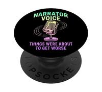 Voix de narrateur drôle PopSockets PopGrip Adhésif