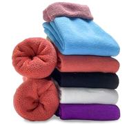 VoJoPi 5 Paires Chaussette Chaude Femme Hiver, Épaisses Thermiques Chaussettes Multicolors en Laine, Confortables et Respirantes de Douces Cadeau pour Femmes, 35-42
