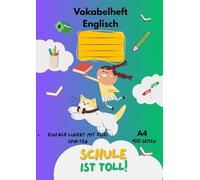 Vokabelheft Englisch: Einfach Liniert mit zwei Spalten