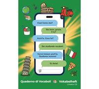 Vokabelheft Italienisch | Lineatur 53 | DIN A5: Praktisches Schulheft mit Seitenzahlen und modernem Chat-Cover | ideal ab Klasse 5
