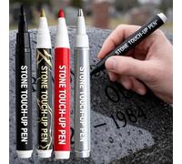 vokkrv 4 Pieces Waterproof Stone Touch-up Pen for Headstone Inscription Restoration and Tombstone Repair, Strong Coverage, Ideal for Gravestone Lettering and Memorial Inscriptions