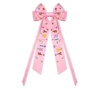 Vokone Nœuds à cheveux pour enseignants Friyay - Pinces à cheveux en ruban de satin - Accessoires de rentrée scolaire - Rose Friyay