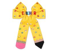 Vokone Nœuds pour la rentrée scolaire pour filles, femmes, enseignantes, crayon, nœuds à cheveux, pince à cheveux, perle et étoile ornées de ruban de satin, pince à cheveux, cadeau de reconnaissance