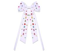 Vokone Nœuds pour la rentrée scolaire pour filles, femmes, enseignantes, pinces à cheveux avec perles et étoiles ornées de ruban de satin, barrette à cheveux, cadeau de reconnaissance pour enseignant