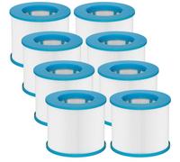 Vokowin Lot de 8 filtres de rechange pour spa gonflable Arebos Whirlpool - Cartouche à vis pour filtre Infinite Spa Clever Spa - 75 x 100 mm