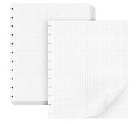 VOKOY Discbound Recharge de papier à 11 disques pour système de prise de notes, lignées pour université, 120 g/m² compatibles avec TUL/ARC/bloc-notes (21,6 x 27,9 cm, blanc et pointillé)