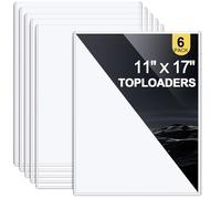 VOKOY Lot de 6 protections en plastique rigide transparent pour magazines, documents, photos, affiches, menus, œuvres d'art - 28 x 43,2 cm
