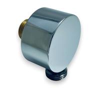 VoKs Coude de raccordement mural chromé rond en laiton universel 1/2", raccord de tuyau de salle de bain, raccord mural pour douchette à main