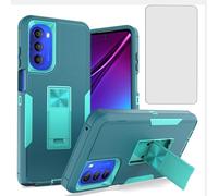 Vokuha Coque pour Moto G Stylus 5G 2022, Motorola G Stylus 5G 2022 avec protecteur d'écran en verre trempé, béquille magnétique intégrée, coque de protection pour Motorola Moto G Stylus 5G 2022 Bleu