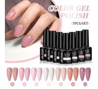 Voky Propose Une Variété De Ensembles De Gel Pour Ongles En Rose Doux, Marron Nu Et Autres Combinaisons De Couleurs, Adaptées À L'art Des Ongles Diy À La Maison..Set-1.