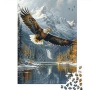 Vol Bald Eagle Puzzle Classique 1000 Pièces Joueurs Adultes, Carton Premium, Décoration Intérieure, Cadeau Anniversaire, Jeu Défi Difficile 52x38cm/1000pcs