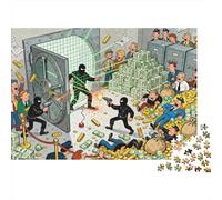 Vol de la Caisse d'une Banque - Brèche dans Le Coffre-Fort Puzzle en Bois Imperméable DIY Puzzles De 1000 Pièces pour Adultes Cadeaux Coloré Jeux Éducatifs