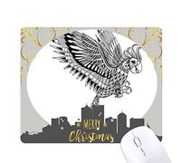 vol d'oiseau loyal de peinture la nuit de noël, tapis de souris en caoutchouc