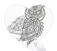vol d'oiseau noir peinture ligne Jeux de tapis de souris en forme de coeur