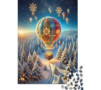 Vol en Ballon de Noël 1000 Pièce S Carton Robuste Puzzle Classique pour Adultes Enfants Difficile Décompression Décoration Murale 70x50cm/1000pcs