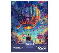 Vol en montgolfière Fantastique 1000 Pièces Puzzle Classique Pack Puzzle Carton Solide - DIY Familial Amusant, Belle Déco, Cadeau D’Anniversaire Parfait pour Les Enfants 70x50cm/1000pcs