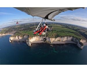 Vol en ULM pendulaire Falaises d'Etretat - Le Havre