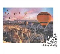 Vol montgolfière Casse-tête 1000 Pièces sans Poussière, Puzzle Difficile défi De Jeu Éducatif pour Un Moment De Complicité, Cadeau d'anniversaire Parfait 38x26cm/1000pcs