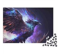 Vol Mythique Raven Puzzle 1000 Pièces Adulte en Carton Épais Et Robuste, Puzzle Brain Training Puzzle pour Une Activité Fuzzle Après L'école, Passion Nature Et Faune 52x38cm/1000pcs