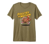 Volaille en Mouvement Action de grâce, Jeu de Mots drôle en Cours d'exécution T-Shirt Haut de Gamme