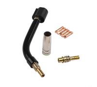 Volakebeing 15AK Kit de torche de soudage col de cygne MB15 SB15 avec embouts de buse en cuivre et tige de connexion en laiton pour soudage MIG, réparation automobile, structure en acier (0,8 mm)