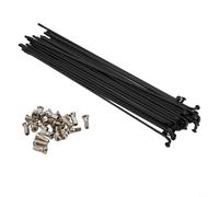 Volakebeing 24 pièces pour rayons et tétons en acier inoxydable pour vélo électrique, compatible avec électrique pliable pour - 12 G/13 G, longueur 79-230 mm, argent/noir (12 g noir 200 mm)