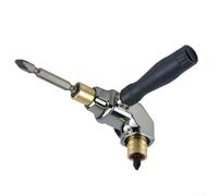 Volakebeing Adaptateur de perceuse à angle droit à 90 degrés avec porte-embout hexagonal autobloquant, outil d'extension d'angle en métal et poignée ABS amovible, fixation pour perceuse d'angle pour