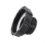 Volakebeing Adaptateur IBC 80 mm vers connecteur de réduction S60x6 pour conteneurs IBC 640L-1000L Réservoirs Convertisseur de filetage en plastique noir S80x8 femelle vers raccord mâle DN60