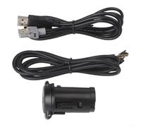 Volakebeing Adaptateur USB pour voiture - Interface auxiliaire 308/207 - Compatible tableau de bord - 150 cm - Avec prise d'entrée auxiliaire et extension de port USB avec câble