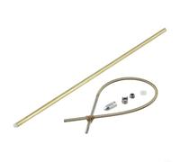 Volakebeing Bateau RC 4 mm Flexible Drive Dog Kit, avec écrou hélice, tube en cuivre de 350 mm de long, tête de balle en acier inoxydable, pour modèle de bateau télécommandé (350 mm-CW)