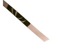 Volakebeing Bordure décorative en acier inoxydable 5 m sans perçage - Protection intérieure lisse - 25 mm de large - Design moderne pour salon, hôtel (or rose)