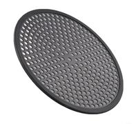 Volakebeing Bouchon d'évacuation de sol en acier inoxydable 304 - 12 x 12 cm - Avec filtre anti-obstruction - Collecteur de cheveux pour douche, cuisine, buanderie - Argenté (circulaire noire)