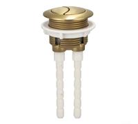 Volakebeing Bouton de chasse d'eau en ABS doré brossé pour réservoir de salle de bain avec bouton poussoir au design moderne compatible avec les toilettes standard