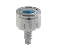 Volakebeing Bouton poussoir de rechange double chasse d'eau, compatible avec réservoir de chasse d'eau idéal, matériau ABS, argenté, plage d'ouverture de 38 à 49 mm, fixation de salle de bain