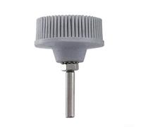 Volakebeing Brosse à disque pour perceuse électrique de 5,1 cm pour polissage et nettoyage du métal, roue à poils abrasifs avec matériau émeri en caoutchouc, grain 50/80/120 (blanc)