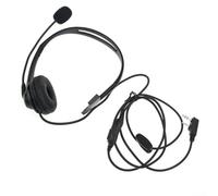 Volakebeing Casque micro PTT 2 broches avec oreillette pour Kenwood K-Type et pour talkie-walkie, audio clair, ajustement confortable, compatible avec la série UV-5R/UV-82