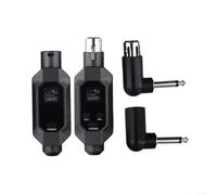 Volakebeing Convertisseur de microphone sans fil 2,4 G XLR émetteur et récepteur pour microphones dynamiques avec une portée stable de 80 m, faible latence inférieure à 15 m (1 en 1)