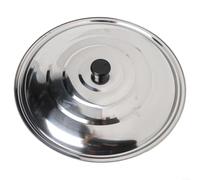 Volakebeing Couvercle en acier inoxydable de 32 cm pour ustensiles de cuisine, poêle, wok, cocotte conçue pour une utilisation répétée (38 cm)