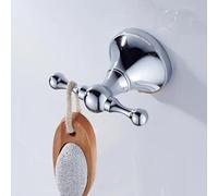 Volakebeing Crochet mural en laiton antique plaqué chrome pour salle de bain, porte-serviettes, crochet de style vintage pour couloir, entrée et espace