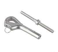 Volakebeing Crochet pélican en acier inoxydable 316, manille à dégagement rapide pour systèmes de sécurité de main courante sur bateaux de croisière et à moteur, 10 mm (10 mm)