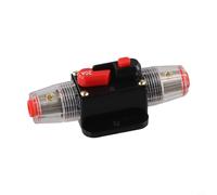 Volakebeing Disjoncteur automatique en ligne 12 V-24 V CC avec interrupteur à fusible de réinitialisation manuelle, cosses de fil de calibre 8 à 12, couvercle étanche, pour VR pour systèmes audio de
